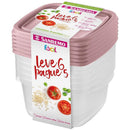 Conjunto De Potes Plásticos Fácil L6p5 800ml