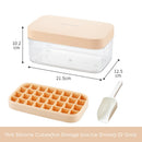 Bandeja Gelo Silicone Com Armazenamento E Tampa 36 Cubos