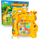 Telefone Infantil Musical Animal Som Luz Brinquedo Educativo
