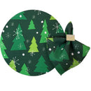 Kit 4 Capas Sousplat árvore De Natal Verde 35cmx35cm - UN / 4