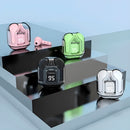 Fone Bluetooth Case Transparente Visor Digital Lcd Tws Preto