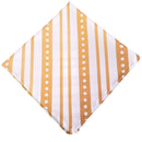 Kit 4 Guardanapos De Tecido Listrado Natal Dourado 40cmx40cm - UN / 4