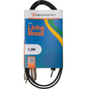 Cabo de Áudio HAYONIK Linha Brasil P2 Estéreo x 2 RCA 1,2m Preto