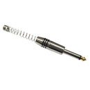 Conector P10 Macho Linha Mono Com Mola Espacada E Ponta Gold Storm 10 Unidades