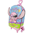 Mochila Infantil Com Rodinha Stitch Angel