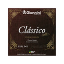 Encordoamento Giannini Clássico P/violão Nylon 65/35 Prateado Alta Genwpa
