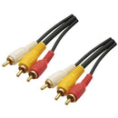 CABO DE ÁUDIO E VÍDEO 3RCA + 3RCA GOLD 1,80 METROS EMBORRACHADO