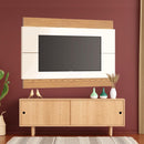 Painel Para Tv Com Detalhe Moderno Off White Freijo