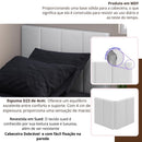 Cabeceira Casal Suede Almofadada Conforto Cinza