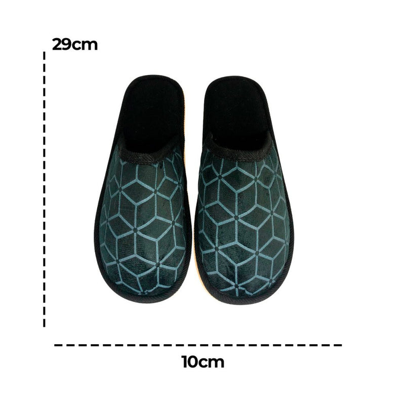 Pantufa Masculina Macia Estampada Preta 44/45