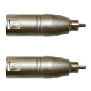Adaptador Rca Macho P/xlr 3p Macho Niq. Wc 243 Ad 02 Unidades Wireconex
