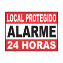 PLACA DE ALUMÍNIO "LOCAL PROTEGIDO ALARME" 13X18 - PC / 5