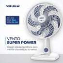Ventilador De Mesa Super Power 30cm 127v Branco