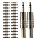 Conector P2 Stereo Com Mola Niquel Storm 50 Unidades