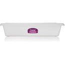 Bandeja Plástica Alimentos Branca M 44cm