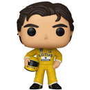 Boneco Funko Pop Ayrton Senna Racing Lotus Uniforme Amarelo 10cm