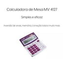 Calculadora Mesa Visor 12 Dig. - Roxa Mv4127 Elgin
