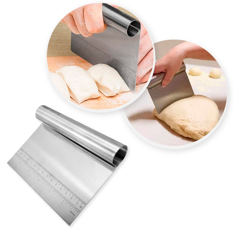 Espátula Cortador Raspador 15cm Inox Massas Pães Pizza Bolo