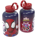 Garrafa Plástica Cilíndrica Spidey 280ml Vermelha