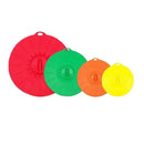 Kit Tampas Silicone De Sucção 4 Peças A Vacuo Coloridas