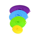 Kit Tampas Silicone De Sucção 4 Peças A Vacuo Coloridas