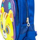 Mochila Escolar Infantil Bichinhos Modelo Tigre Azul