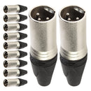Conector Xlr Macho Linha 3 Polos Metal Storm 10 Unidades