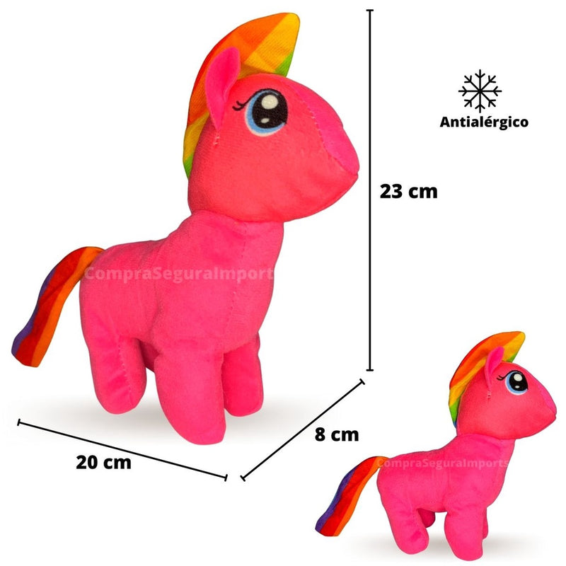 Unicórnio De Pelúcia Brinquedo Bebê Macio 23cm Antialérgico