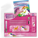 Livro De Atividades Kit Escolinha Unicórnios Com Estojo