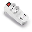 Filtro De Linha 2 Tomadas + Usb Tipo A/c 10a