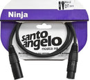 Cabo Para Microfone Xlr M / Xlr F Ninja Lw 03ft 0,91m Preto