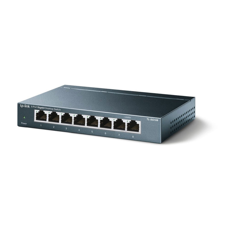 Switch 8 Portas Gigabit De Mesa 10/100/1000 Mbps Tl-sg108 Smb