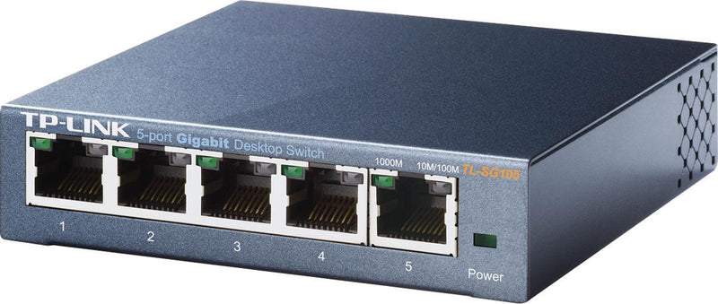 Switch 5 Portas Gigabit De Mesa 10/100/1000 Tl-sg105 Smb