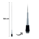 ANTENA MÓVEL AQUÁRIO M-400C 5/8 DE ONDA PARA RÁDIO VHF