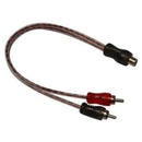 Cabo Audio Y 1 Fêmea X 2 Machos, Transparente. 20cm Automotivo Storm