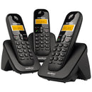 TELEFONE SEM FIO INTELBRAS TS3113 BASE E 2 RAMAIS DECT 6.0 PRETO