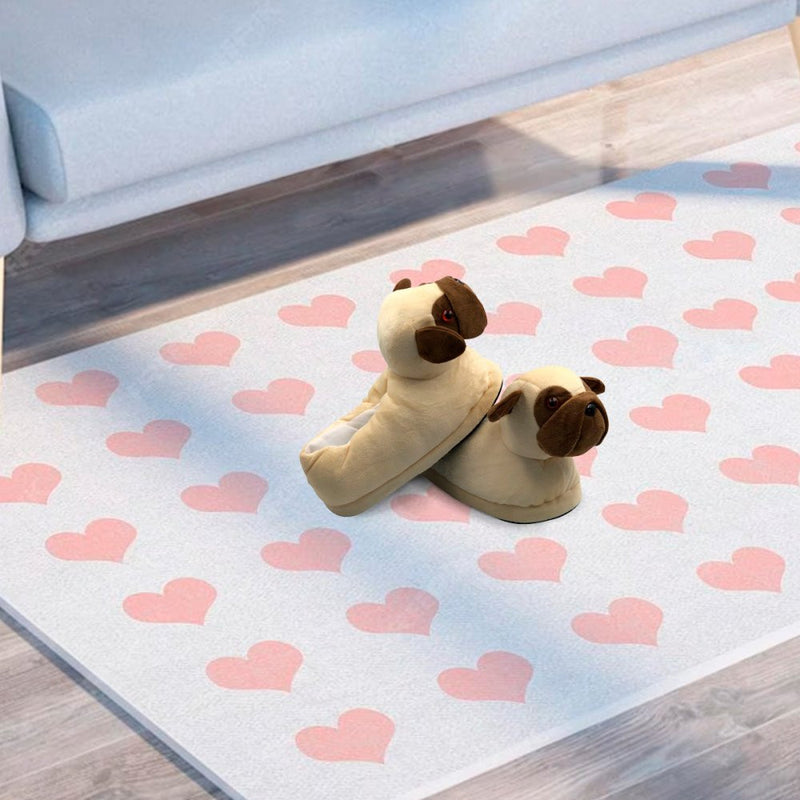 Pantufas de Cachorro Pug 3D Tamanho Único