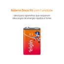Bateria Zinco 9v Elgin Cartela Com 01 Unidade