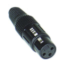 Conector Canon Fêmea Csr Q-102bk Preto Inteiro - PC / 5