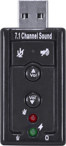Adaptador Placa De Som Usb 7.1 Canais Virtual Ausb71