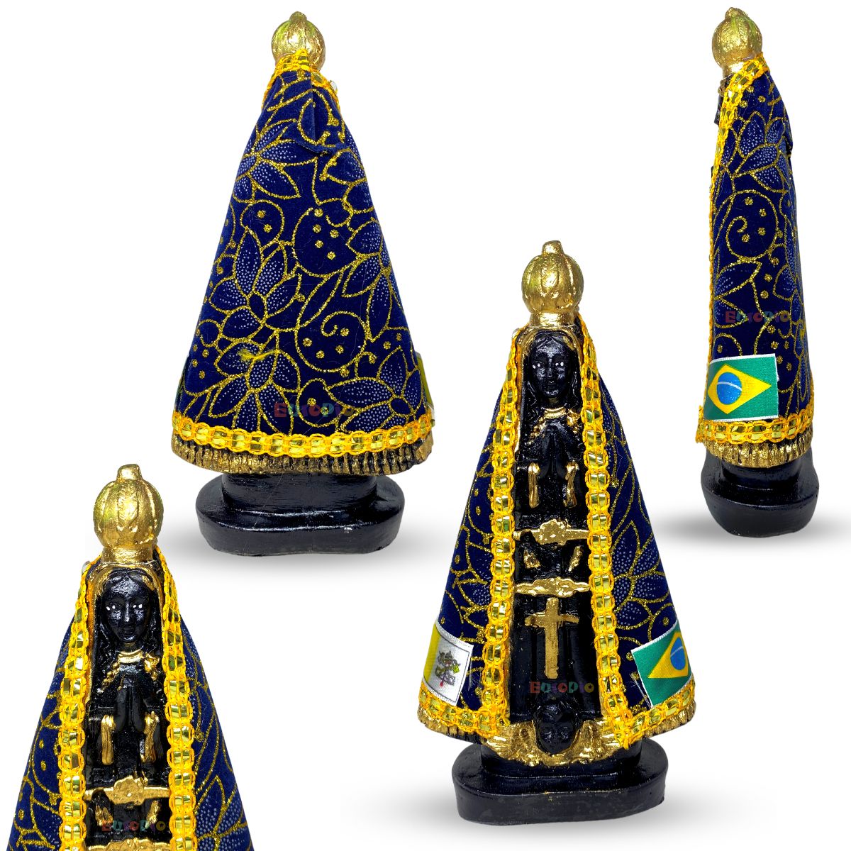Imagem De Nossa Senhora Aparecida Em Gesso Manto De Veludo