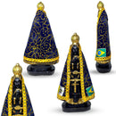 Imagem De Nossa Senhora Aparecida Em Gesso Manto De Veludo