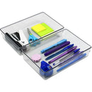 Organizador De Potes Retangular Duplo 24x16x5,5cm - Conjunto Com 2 Peças
