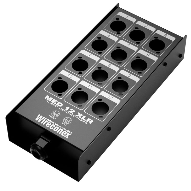 Painel Para Multicabos Sem Conectores 12 Vias Xlr - Wireconex