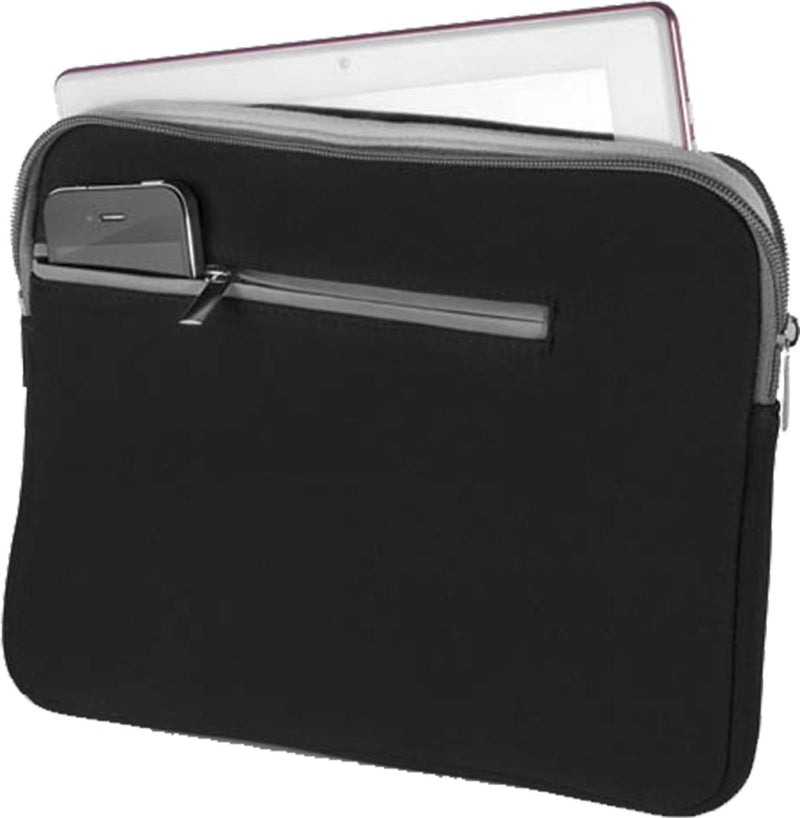 Case Neoprene Para Notebook Até 15,6 Polegadas Preto E Cinza Bo400