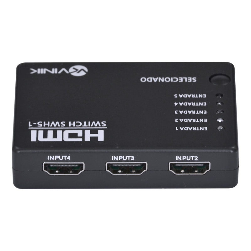 Switch Hdmi 5 Entradas 1 Saída 1.3v Com Suporte 3d E 1080p - Swh5-1