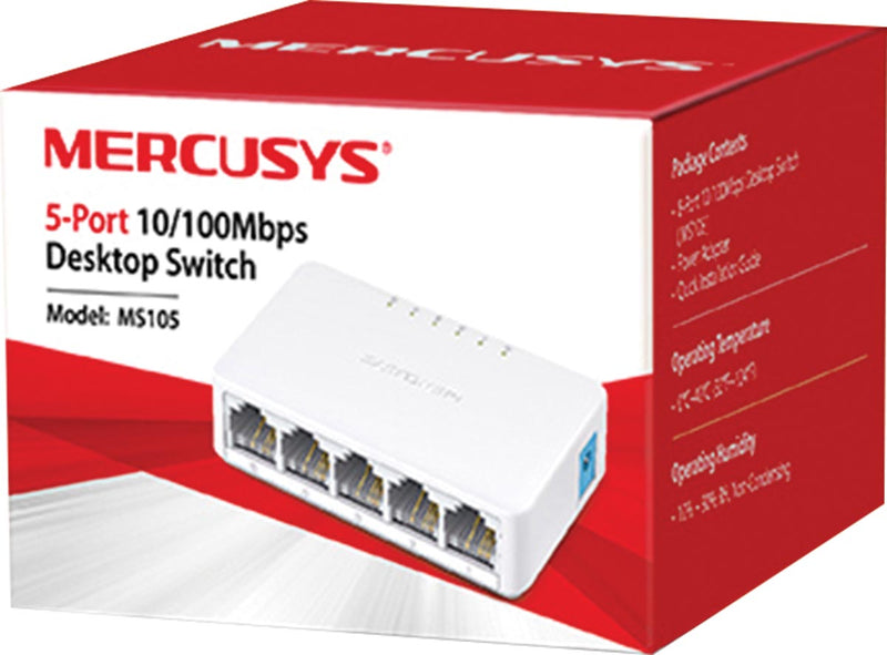 Switch De Mesa 5 Portas 10/100mbps Ms105