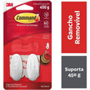 Gancho Plástico Command Pequeno Com 2 Unidades - 3m