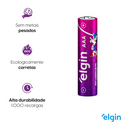 Pilha Recarregavel Elgin Aaa 1000mah - Blister Com 2 Unidades