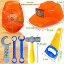 Kit Ferramentas Infantil Engenheiro Com Capacete Brinquedo